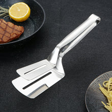 Load image into Gallery viewer, Multifunctional Steak Shovel Clip Food Tongs Thickened 304 Stainless Steel Pan-fried Steak Beef Fish Fillets Kitchen Baking Bread Tool Clips