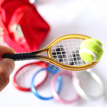 Load image into Gallery viewer, Dollhouse Mini Model Toy Miniature Tennis Racket Ornament Tennis Ball for 17cm Labubu Dolls Cute DIY Doll Micro-landscapes Decor
