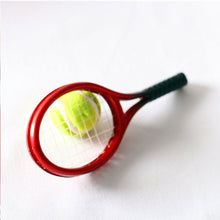 Load image into Gallery viewer, Dollhouse Mini Model Toy Miniature Tennis Racket Ornament Tennis Ball for 17cm Labubu Dolls Cute DIY Doll Micro-landscapes Decor