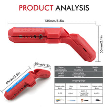 Load image into Gallery viewer, 1PC Multi-Functional Curved Handle Wire Stripper Quick Wire Cutting Tool Specially Designed For Electricians