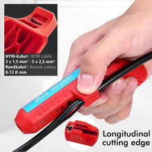 Load image into Gallery viewer, 1PC Multi-Functional Curved Handle Wire Stripper Quick Wire Cutting Tool Specially Designed For Electricians