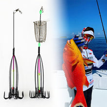 Load image into Gallery viewer, 1PC Luminous Leatherjacket Fish Hook With Bait Cage Anti-Hanging Bottom Upside-Down Umbrella-Shaped Fishhook Fishing Gear