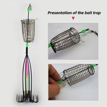 Load image into Gallery viewer, 1PC Luminous Leatherjacket Fish Hook With Bait Cage Anti-Hanging Bottom Upside-Down Umbrella-Shaped Fishhook Fishing Gear