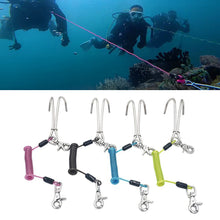 Load image into Gallery viewer, 1PC 316 Stainless Steel Diving Double-Head Flow Hook Corrosion-Resistant Retractable Spring Hook For Deep Diving