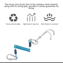 Load image into Gallery viewer, 1PC 316 Stainless Steel Diving Double-Head Flow Hook Corrosion-Resistant Retractable Spring Hook For Deep Diving