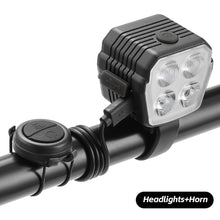 Load image into Gallery viewer, Bicycle Riding Horn Light High And Low Four-Bead Night Riding Warning Light High-Decibel Line-Controlled Horn