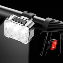 Load image into Gallery viewer, 1PC LED High-Brightness Bicycle Front And Rear Lights Multi-Mode Night Riding Safety Warning Lights Type-C Fast Charging