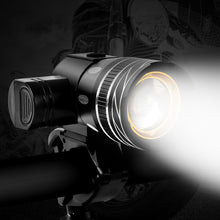 Load image into Gallery viewer, Bicycle Aluminum Alloy Retractable Zoom Headlights High-Brightness Night Riding Warning Lights USB Charging Outdoor Cycling Equipment