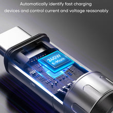 Load image into Gallery viewer, PD240W Phone Lanyard Charge Cable 2 in 1 USB-C to USB-C Super Fast Charge Data Cable Zinc Alloy Head Lanyard Fast Charging Cable