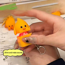 Load image into Gallery viewer, Capybara Chicken Wooden Fish Money bag Lion Fire Hot-swappable Shaft Seat Colorful Effect Shaft Button Keychain