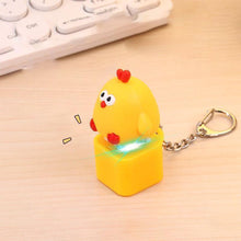 Load image into Gallery viewer, Capybara Chicken Wooden Fish Money bag Lion Fire Hot-swappable Shaft Seat Colorful Effect Shaft Button Keychain