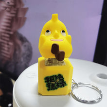 Load image into Gallery viewer, Capybara Chicken Wooden Fish Money bag Lion Fire Hot-swappable Shaft Seat Colorful Effect Shaft Button Keychain