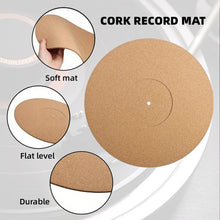 Load image into Gallery viewer, 12in Record Pad Soft Cork Anti-Static Vinyl Mat Turntable Slipmat Pad Diameter 297mm Audio Controller Phonograph Accessories