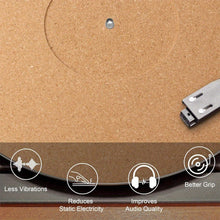 Load image into Gallery viewer, 12in Record Pad Soft Cork Anti-Static Vinyl Mat Turntable Slipmat Pad Diameter 297mm Audio Controller Phonograph Accessories