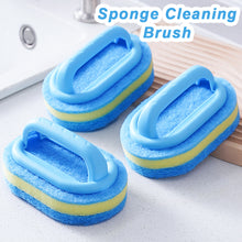 Load image into Gallery viewer, 3PCS Sponge Cleaning Brush With Handle Bathtub Tile Scrub Brush Kitchen Bathroom Cleaning Sponge Brush Household Cleaning Supplies