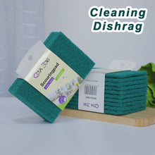 Load image into Gallery viewer, 10PCS Dishwashing Cleaning Sponge Scrub Pads Oil Removal Dishwashing Rub Pot Pads Scratch Free Reusable Cuttable Cleaning Dishrag
