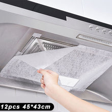 Load image into Gallery viewer, 5/10M Disposable Hood Oil Filter Paper Non-woven Cooker Hood Extractor Fan Filter Kitchen Hood Grease Anti Oil Cotton