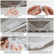 Load image into Gallery viewer, 5/10M Disposable Hood Oil Filter Paper Non-woven Cooker Hood Extractor Fan Filter Kitchen Hood Grease Anti Oil Cotton