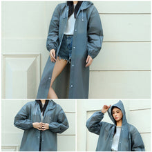 Load image into Gallery viewer, Reusable Poncho Rain Coat with Drawstring Hat and Elastic Sleeves Cuffs Extra Thick Protective Isolation Emergency for Outdoor Activities