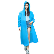 Load image into Gallery viewer, Reusable Poncho Rain Coat with Drawstring Hat and Elastic Sleeves Cuffs Extra Thick Protective Isolation Emergency for Outdoor Activities