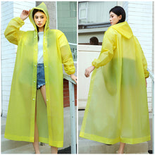 Load image into Gallery viewer, Reusable Poncho Rain Coat with Drawstring Hat and Elastic Sleeves Cuffs Extra Thick Protective Isolation Emergency for Outdoor Activities