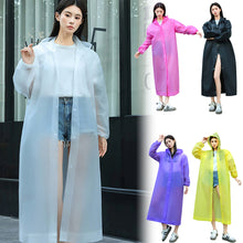 Load image into Gallery viewer, Reusable Poncho Rain Coat with Drawstring Hat and Elastic Sleeves Cuffs Extra Thick Protective Isolation Emergency for Outdoor Activities