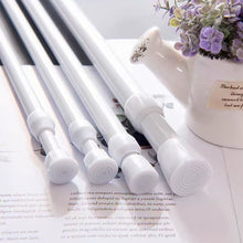Load image into Gallery viewer, Multi Purpose Spring Tension Curtain Rods Adjustable Length Hanging Extendable Telescopic Poles for Bathroom Kitchen Cupboard No Drill