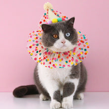 Load image into Gallery viewer, Pet Birthday Celebrate Scarf Cotton Wave Point Saliva Towel Washable Pet Hat Cat Dog Bibs Puppy Kitten Triangle Kerchief Set