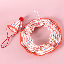 Load image into Gallery viewer, Pet Birthday Celebrate Scarf Cotton Wave Point Saliva Towel Washable Pet Hat Cat Dog Bibs Puppy Kitten Triangle Kerchief Set