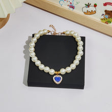 Load image into Gallery viewer, Ellipse Heart Shape Diamond Inlaid Pet Cat Collar Pets Shiny Crystal Collars Footprints Accessories For Kitten Dog Collar Cat Necklace