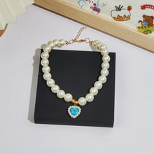 Load image into Gallery viewer, Ellipse Heart Shape Diamond Inlaid Pet Cat Collar Pets Shiny Crystal Collars Footprints Accessories For Kitten Dog Collar Cat Necklace