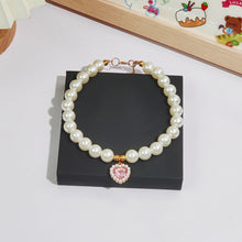 Load image into Gallery viewer, Ellipse Heart Shape Diamond Inlaid Pet Cat Collar Pets Shiny Crystal Collars Footprints Accessories For Kitten Dog Collar Cat Necklace