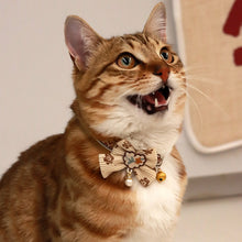 Load image into Gallery viewer, Cute Adjustable Pet Cat Collar Bell Collar Kitten Necklace Pet Collars for Small Dog Necklace Party Photo Props