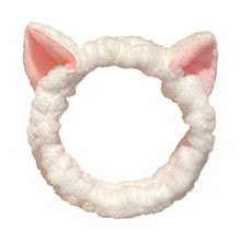 Load image into Gallery viewer, Soft Comfortable Wash Face Headband Cute Cat Coral Plush Hairband Beauty Skincare Yoga Multipurpose Versatile Hair Fixing Headband