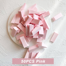 Load image into Gallery viewer, 50Pcs Mix Colors Nail Sponge Triangle Soft Tool DIY Gel Polish Painting Foams Color Shadow Makeup Sponge