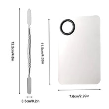 Load image into Gallery viewer, Stainless Steel Makeup Mixing Palette Foundation Spatula Makeup MixingTray Nail Art Palet Beauty Tools