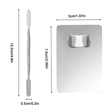 Load image into Gallery viewer, Stainless Steel Makeup Mixing Palette Foundation Spatula Makeup MixingTray Nail Art Palet Beauty Tools