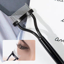 Load image into Gallery viewer, 1pc Eyelash Comb Lash Makeup Eyelash Separator Eyebrow Grooming Brush Tool with Transparent Case Curved Design Fit the Eye Shape