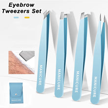 Load image into Gallery viewer, 2/4Pcs Beauty Tools Eyebrow Tweezer Set Stainless Steel Hair Removal Clip for Facial Hair Eyelash Eyebrows Tweezer Professional Beginners