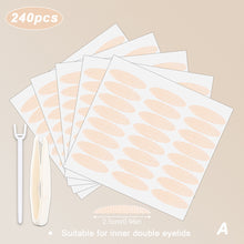 Load image into Gallery viewer, 240Pcs Double Fold Eyelid Tape Sticker Lace Nature Clear Beige Stripe Self-adhesive Natural Eye Makeup Make Up With Tool