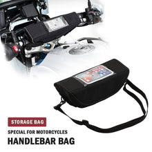 Load image into Gallery viewer, Motorcycle Handlebar Bag with Touchscreen Phone Storage Bag Navigation Bag For BMW R1200GS R1250GS ADV For Suzuki Kawasaki F700GS F750GS F800GS F900XR F900R