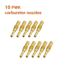 Load image into Gallery viewer, 10Pcs Motorcycle Carburetor Main Jets Slow Pilot Jets M5 6mm Thread for PWK Keihin OKO CVK Carb Set Injector Nozzle