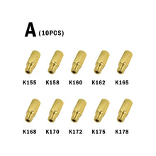 Load image into Gallery viewer, 10Pcs Motorcycle Carburetor Main Jets Slow Pilot Jets M5 6mm Thread for PWK Keihin OKO CVK Carb Set Injector Nozzle