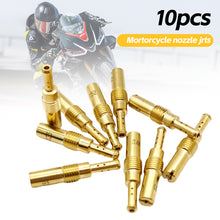 Load image into Gallery viewer, 10Pcs Motorcycle Carburetor Main Jets Slow Pilot Jets M5 6mm Thread for PWK Keihin OKO CVK Carb Set Injector Nozzle