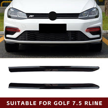 Load image into Gallery viewer, Pair Car Front Bumper Headlight Eyebrows Fog Lamp Cover Center Grille Moulding Strips Trim For Volkswagen Golf MK7.5 R-LINE 2017-2020