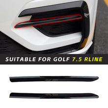 Load image into Gallery viewer, Pair Car Front Bumper Headlight Eyebrows Fog Lamp Cover Center Grille Moulding Strips Trim For Volkswagen Golf MK7.5 R-LINE 2017-2020