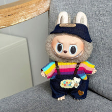 Load image into Gallery viewer, 3pcs Shirt Cap Pants Set for 17cm Labubu Dolls Cute Doll Clothes Fashion Lovely OOTD Wear for Doll Decoration Accessories