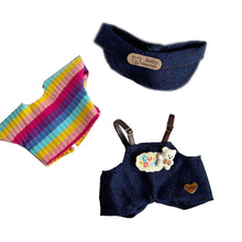 Load image into Gallery viewer, 3pcs Shirt Cap Pants Set for 17cm Labubu Dolls Cute Doll Clothes Fashion Lovely OOTD Wear for Doll Decoration Accessories