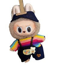 Load image into Gallery viewer, 3pcs Shirt Cap Pants Set for 17cm Labubu Dolls Cute Doll Clothes Fashion Lovely OOTD Wear for Doll Decoration Accessories