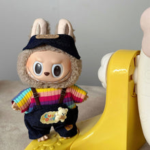 Load image into Gallery viewer, 3pcs Shirt Cap Pants Set for 17cm Labubu Dolls Cute Doll Clothes Fashion Lovely OOTD Wear for Doll Decoration Accessories